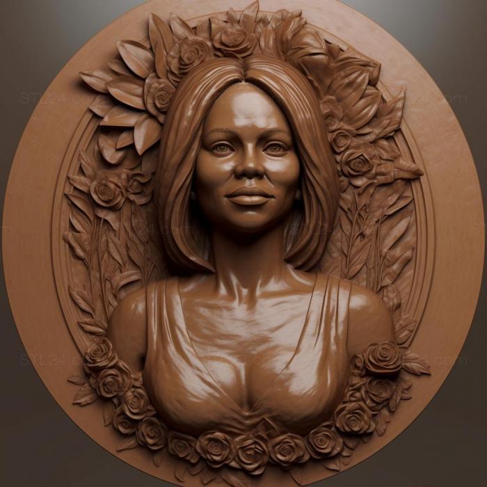 Famous (Michelle Obama 1, 3DFMS_7544) 3D models for cnc